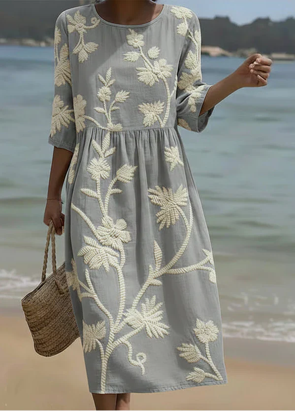 Ashley | Robe midi à imprimé floral