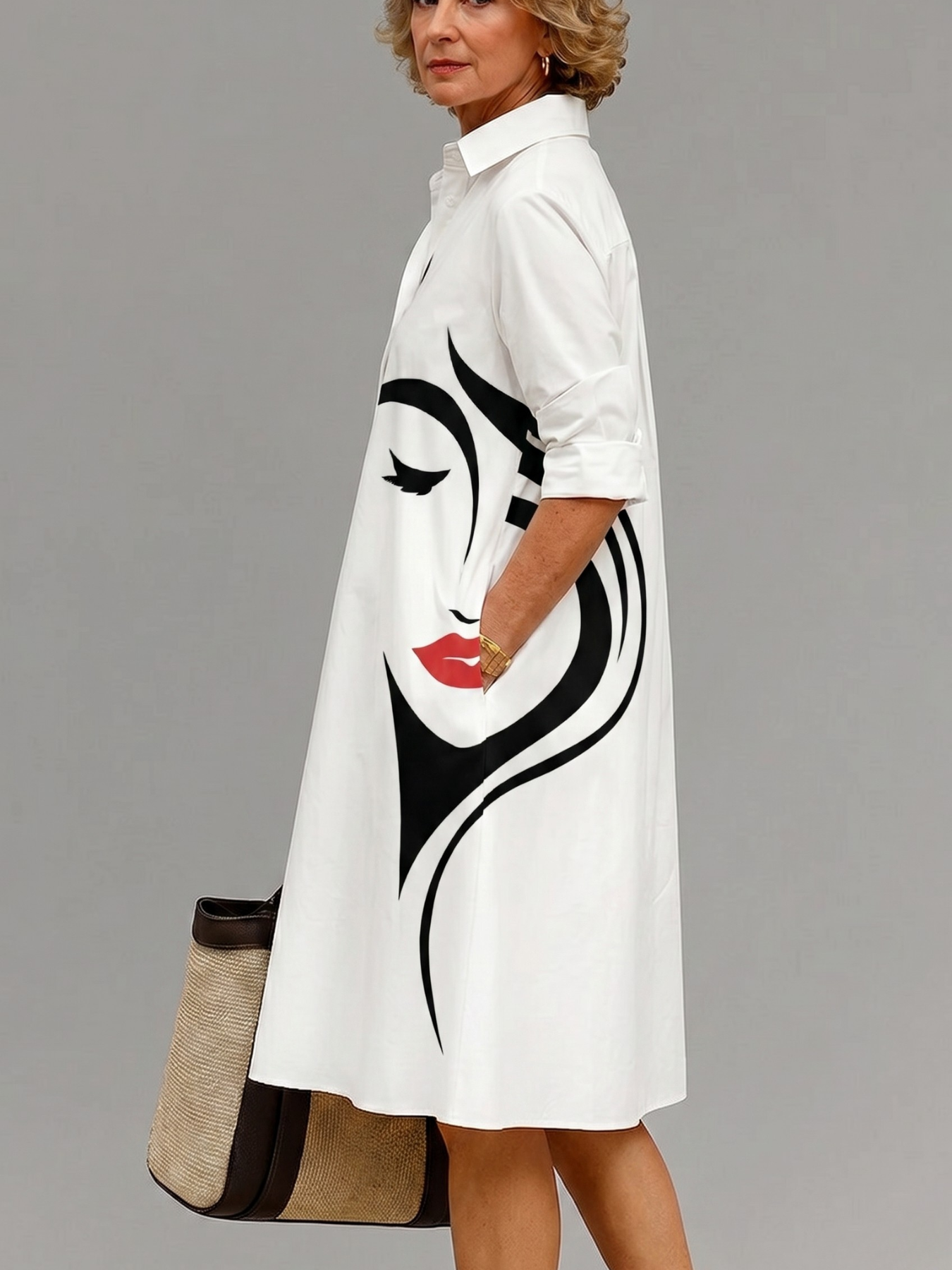 Bella | Robe midi soignée et élégante