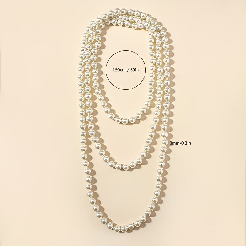 Collier double perle intemporel
