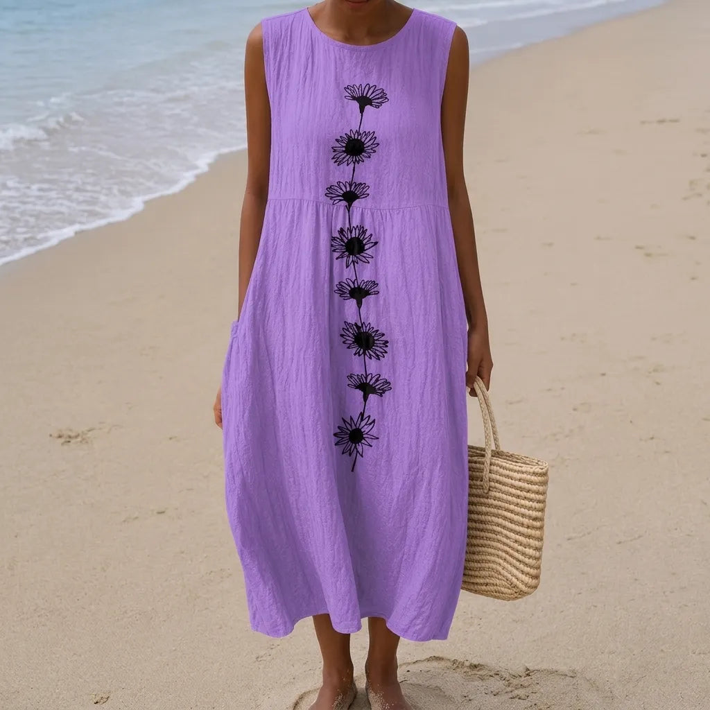 Emma™ | Robe midi Violet Bloom