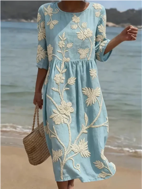 Kimberly | Robe midi à imprimé floral