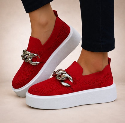 Maria | Mocassins avec chaîne métallique