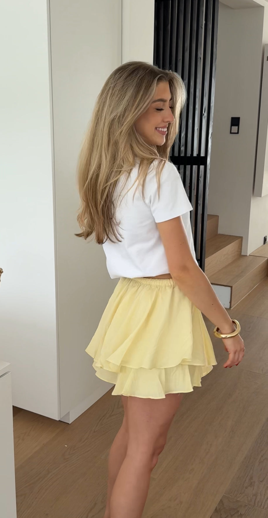 CLARA | JUPE ÉVASÉE CITRON