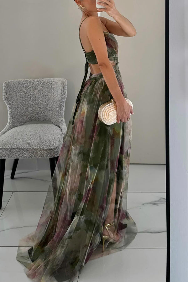 Giselle | Ravissante robe longue à imprimé floral