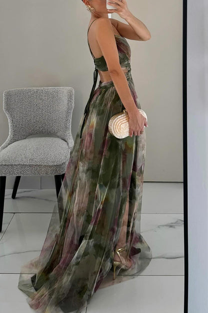 Giselle | Ravissante robe longue à imprimé floral