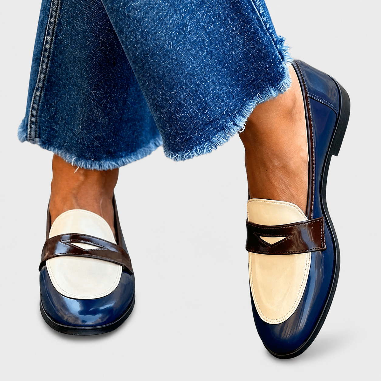 Claudia | Mocassins contrastés
