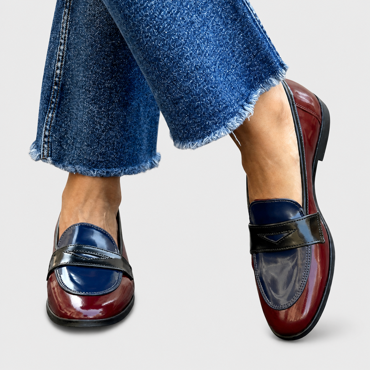 Claudia | Mocassins contrastés
