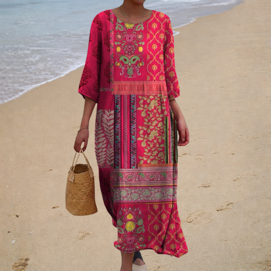 Robe longue fluide, chic et confortable