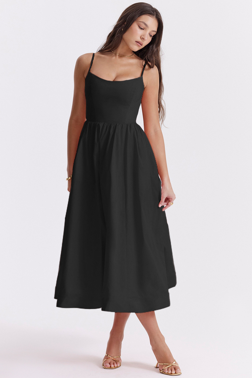 ESTELLE | Robe midi d’été élégante avec corset