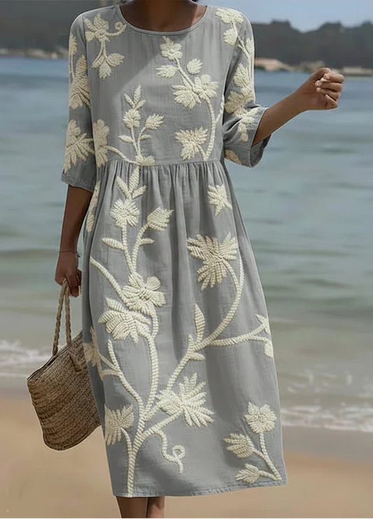 Ashley | Robe midi à imprimé floral