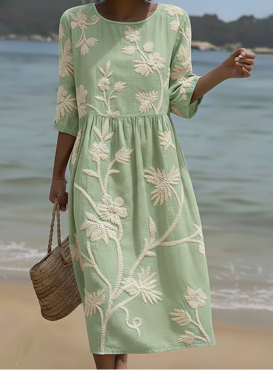 Gwen | Robe midi à imprimé floral