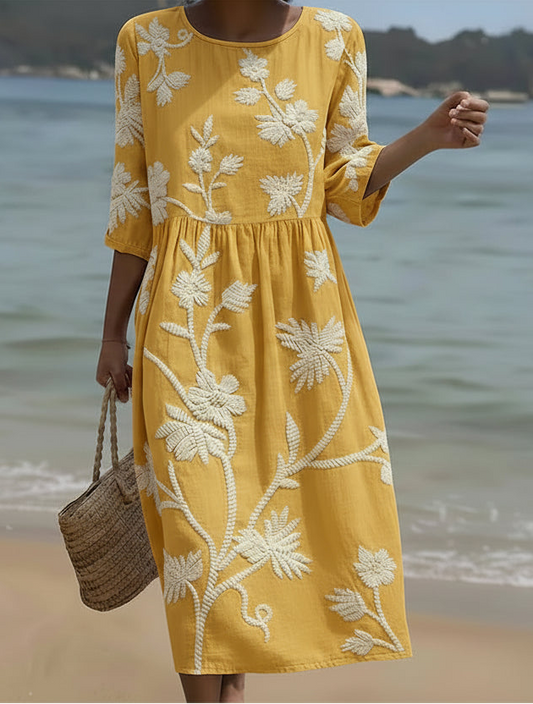 Yassy | Robe Midi à Imprimé Floral