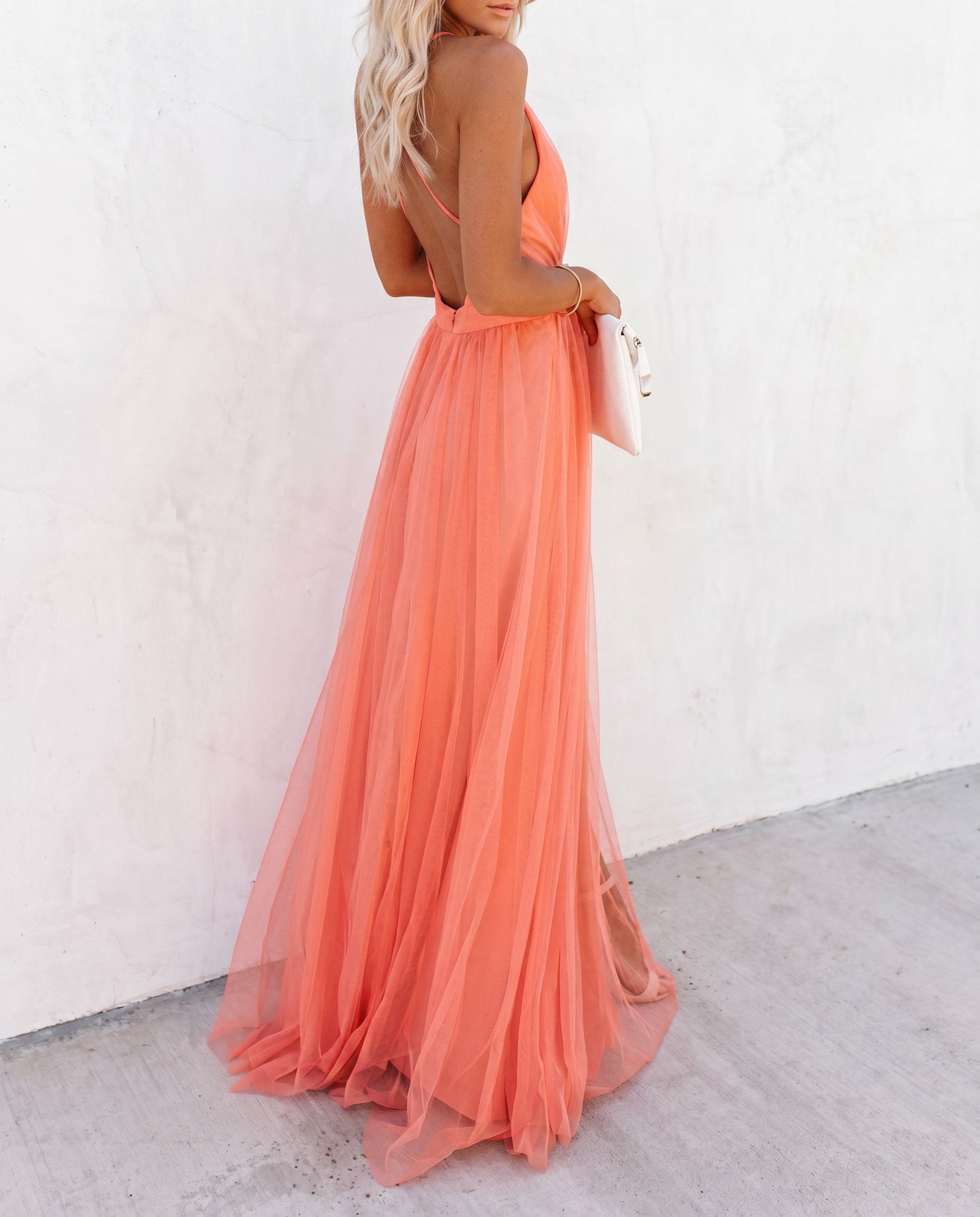 Robe corail dégradée