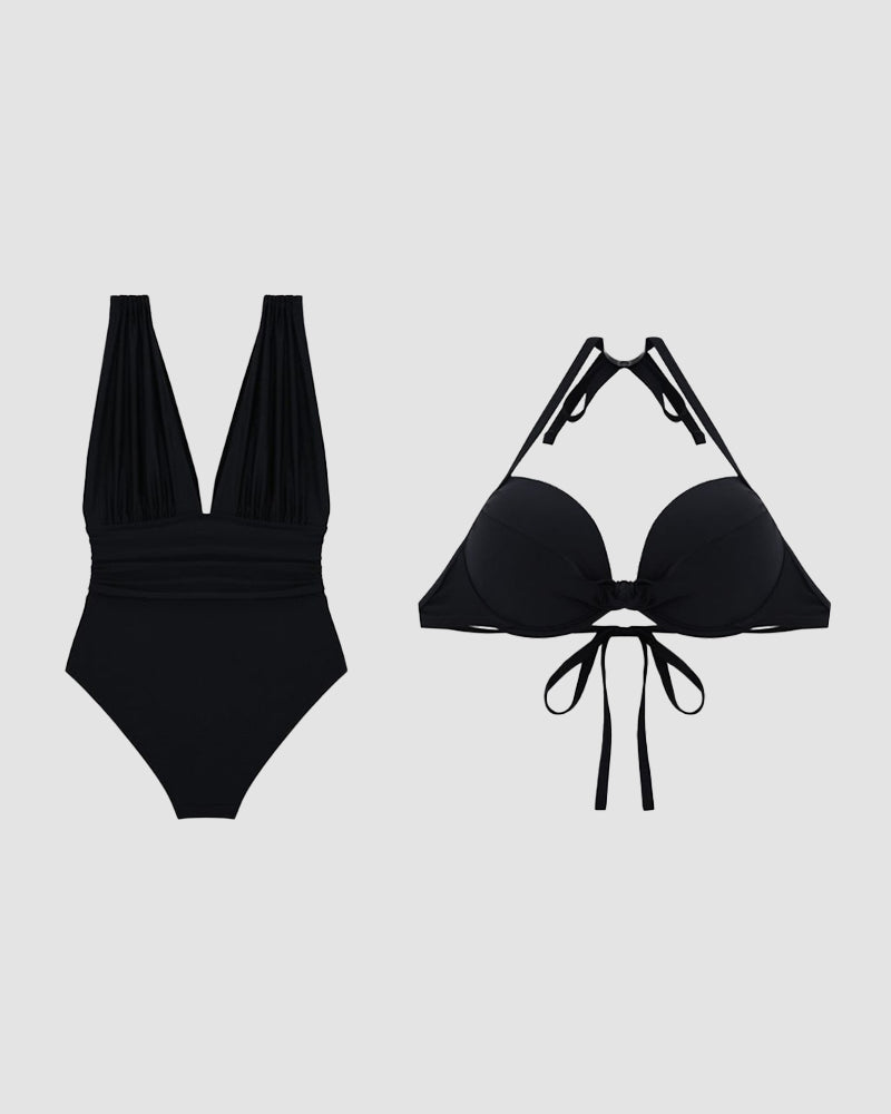 Karina | Maillot de bain effet ventre plat et décolleté en V
