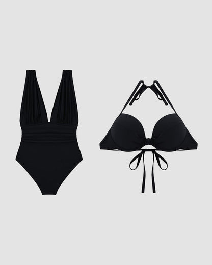 Karina | Maillot de bain effet ventre plat et décolleté en V