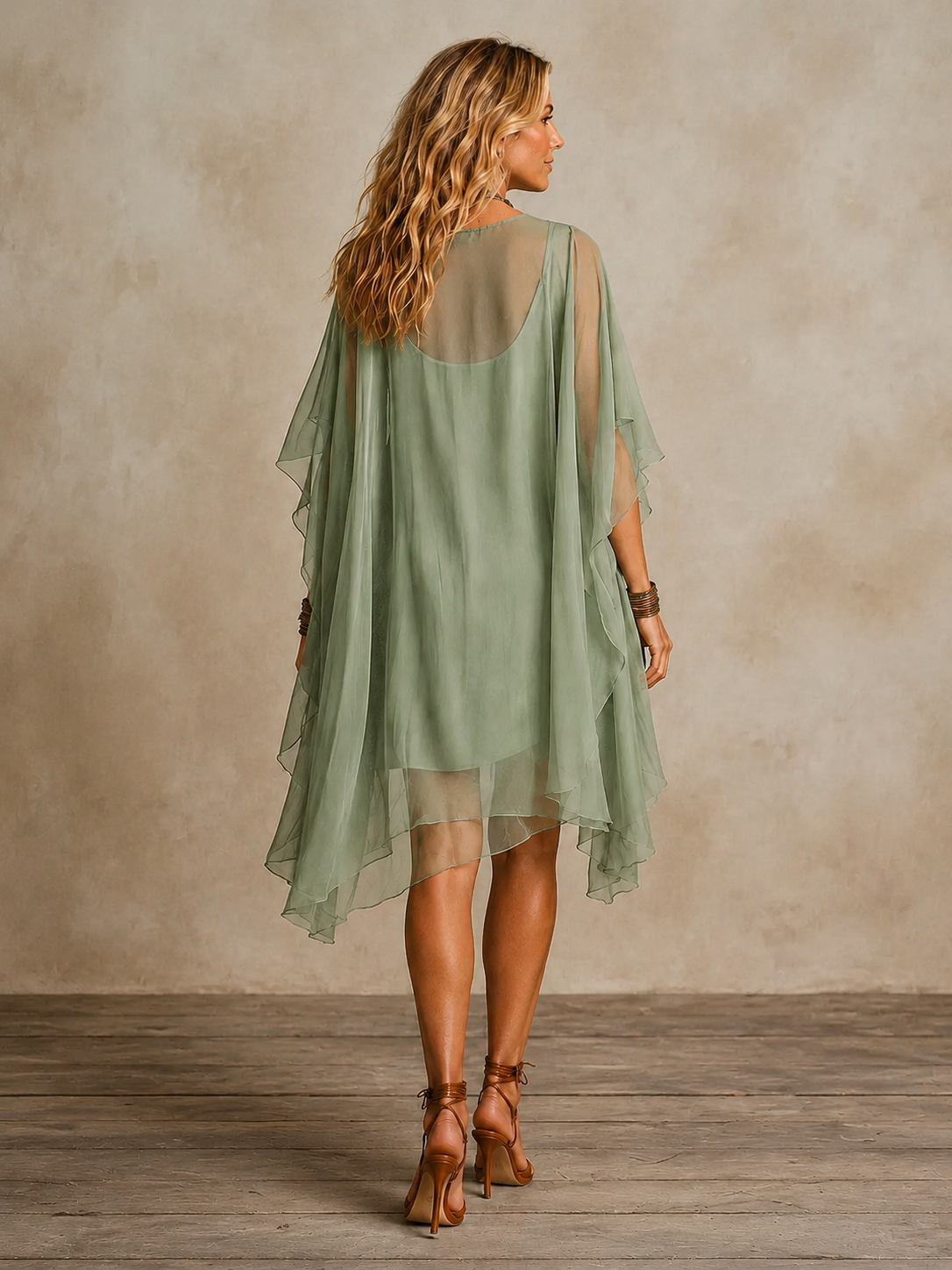 Ella | Robe courte bohème à volants étagés