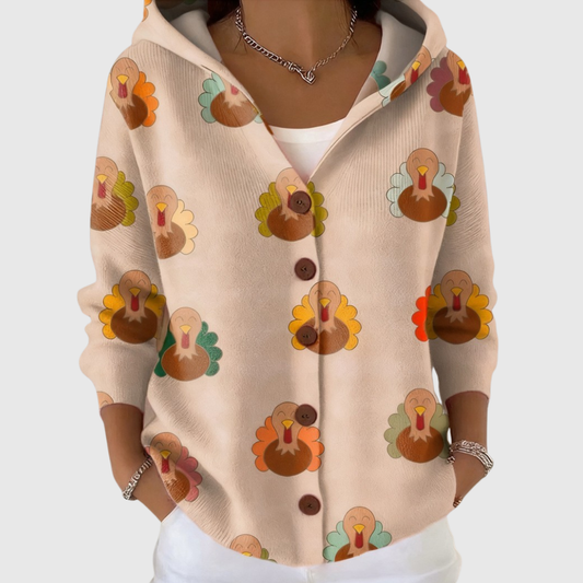 Pierina | Veste en maille à capuche