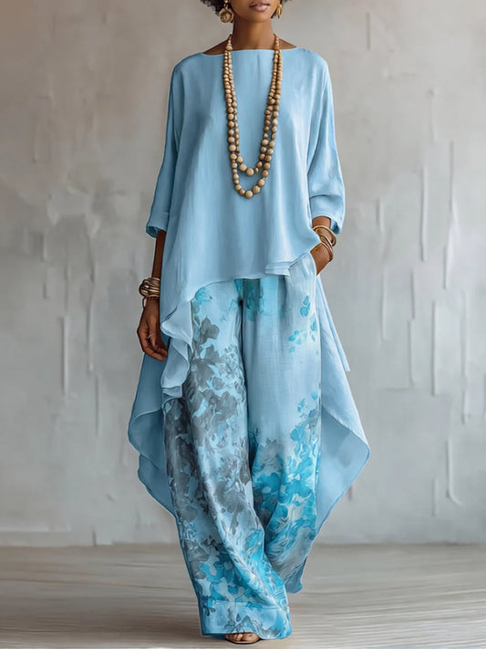 Ginevra | Ensemble fluide asymétrique fleuri