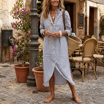 Willow | Robe chemise estivale à rayures