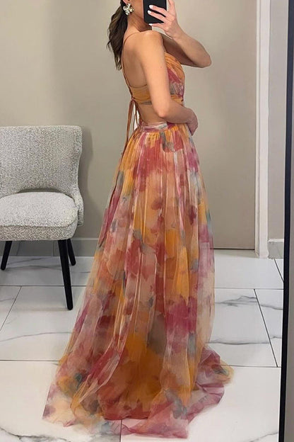 Giselle | Ravissante robe longue à imprimé floral