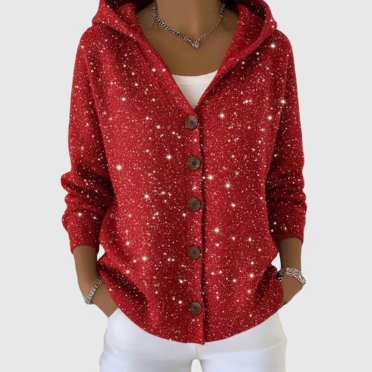 Manuela | Veste en maille à capuche