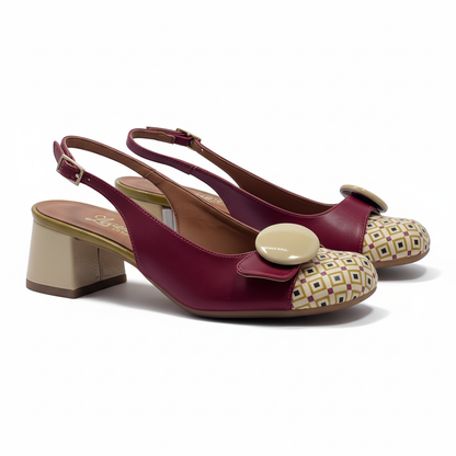 Loretta | Escarpins en cuir verni à talon mi-haut