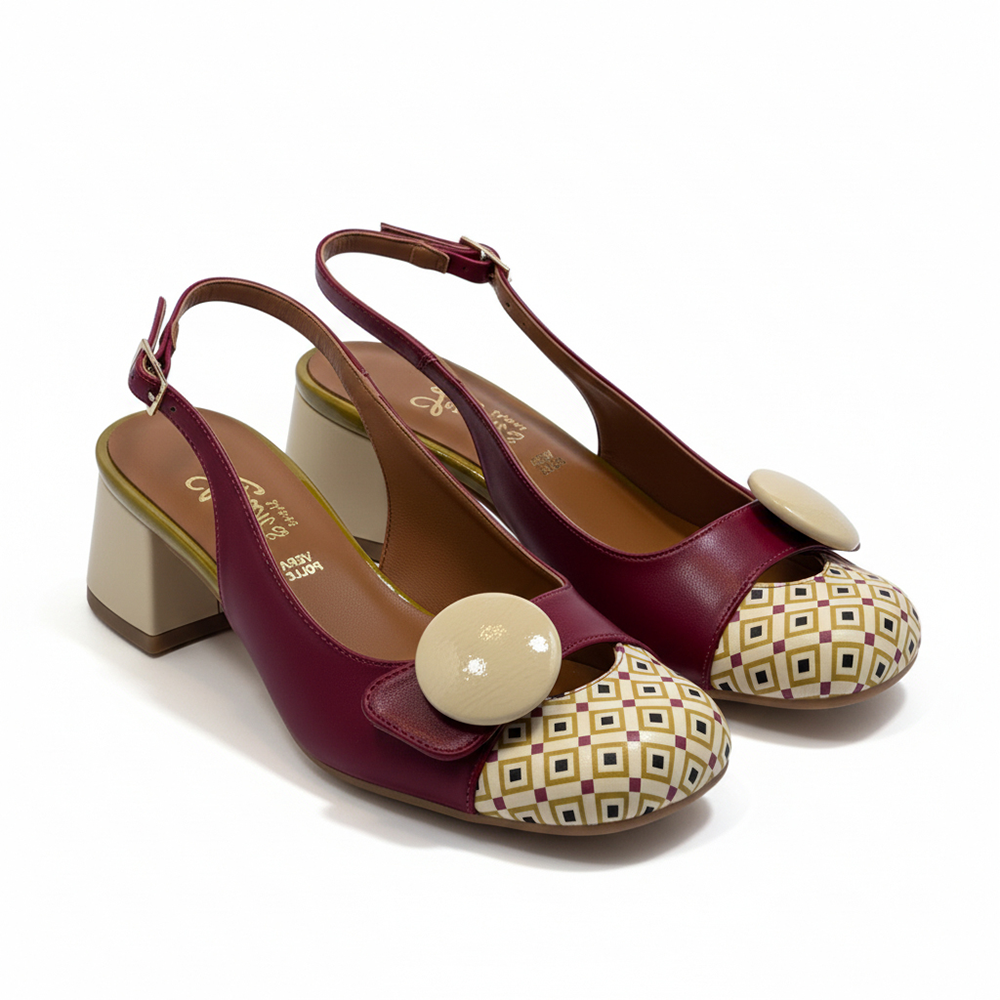 Loretta | Escarpins en cuir verni à talon mi-haut