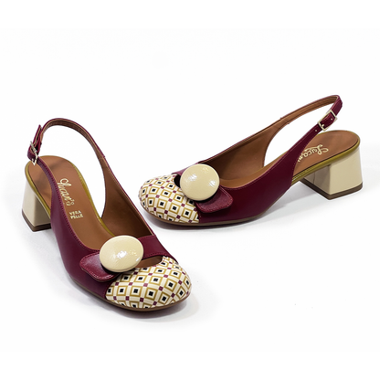 Loretta | Escarpins en cuir verni à talon mi-haut