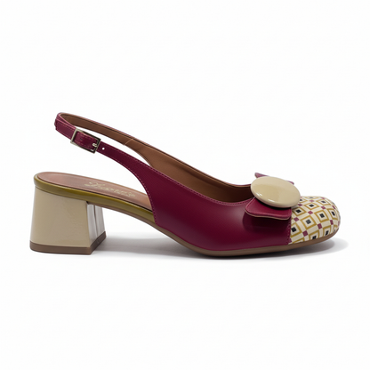 Loretta | Escarpins en cuir verni à talon mi-haut