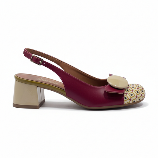 Loretta | Escarpins en cuir verni à talon mi-haut