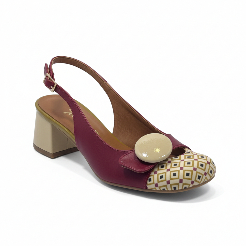 Loretta | Escarpins en cuir verni à talon mi-haut