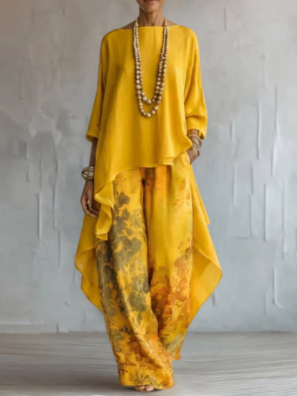 Ginevra | Ensemble fluide asymétrique fleuri
