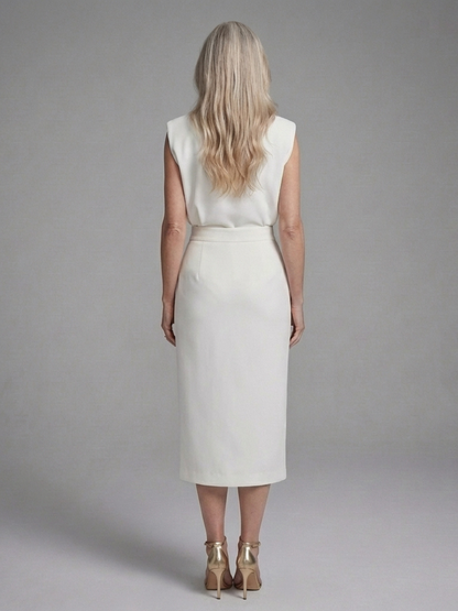 Anouk | Robe midi asymétrique à manches courtes