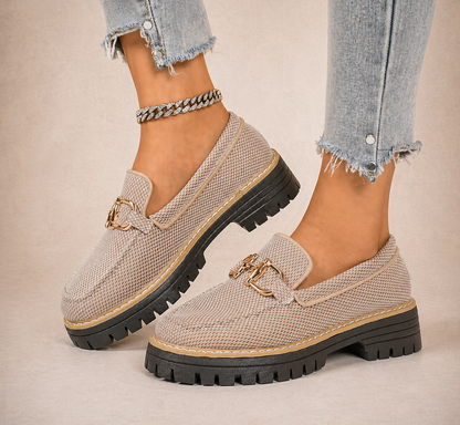 Romina - Mocassins en maille respirante à semelle épaisse