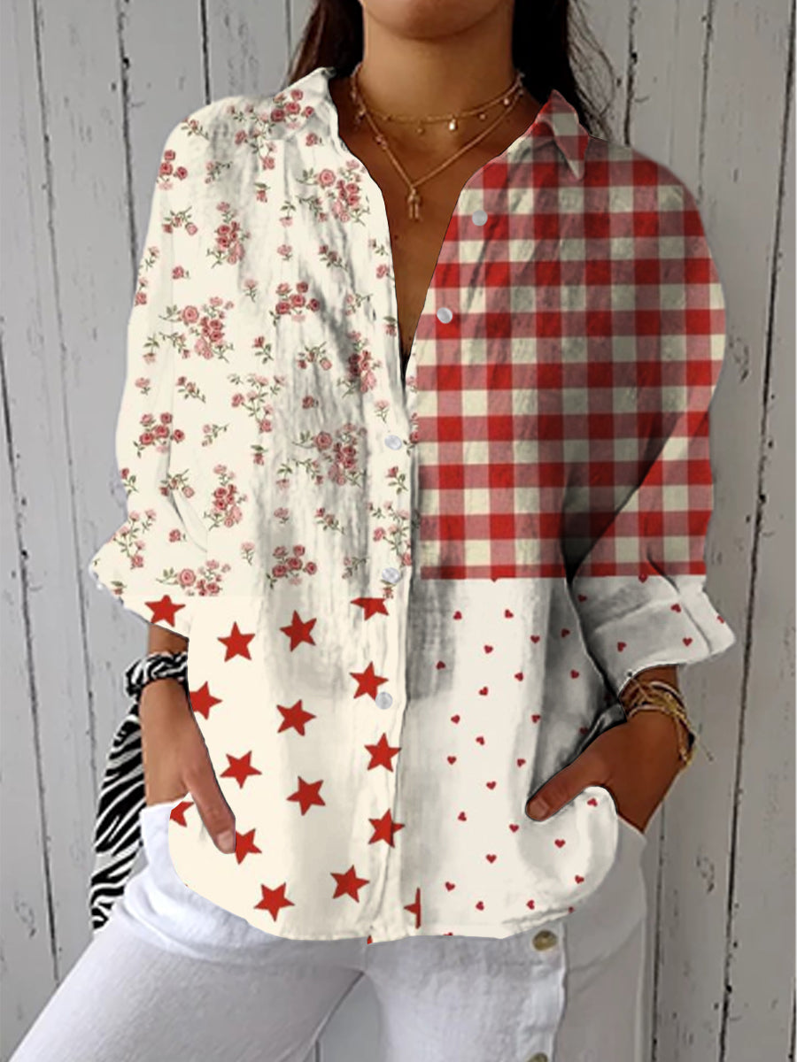 Rosemary | Blouse patchwork classique