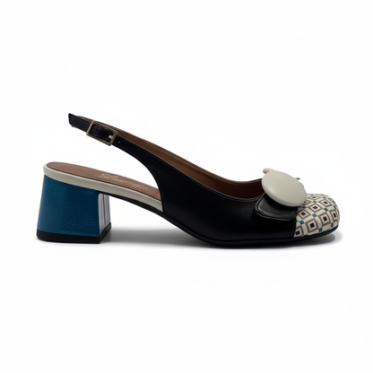 Loretta | Escarpins en cuir verni à talon mi-haut