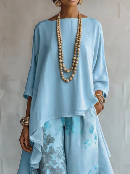 Ginevra | Ensemble fluide asymétrique fleuri
