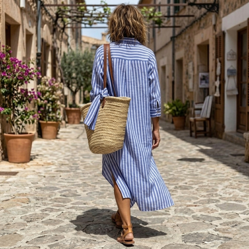 Willow | Robe chemise estivale à rayures