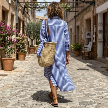 Willow | Robe chemise estivale à rayures