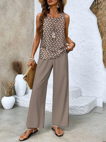 Juliette™ | Ensemble deux pièces motif feuillage