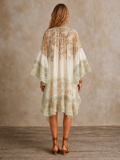 Isabella | Robe courte à ourlet volanté