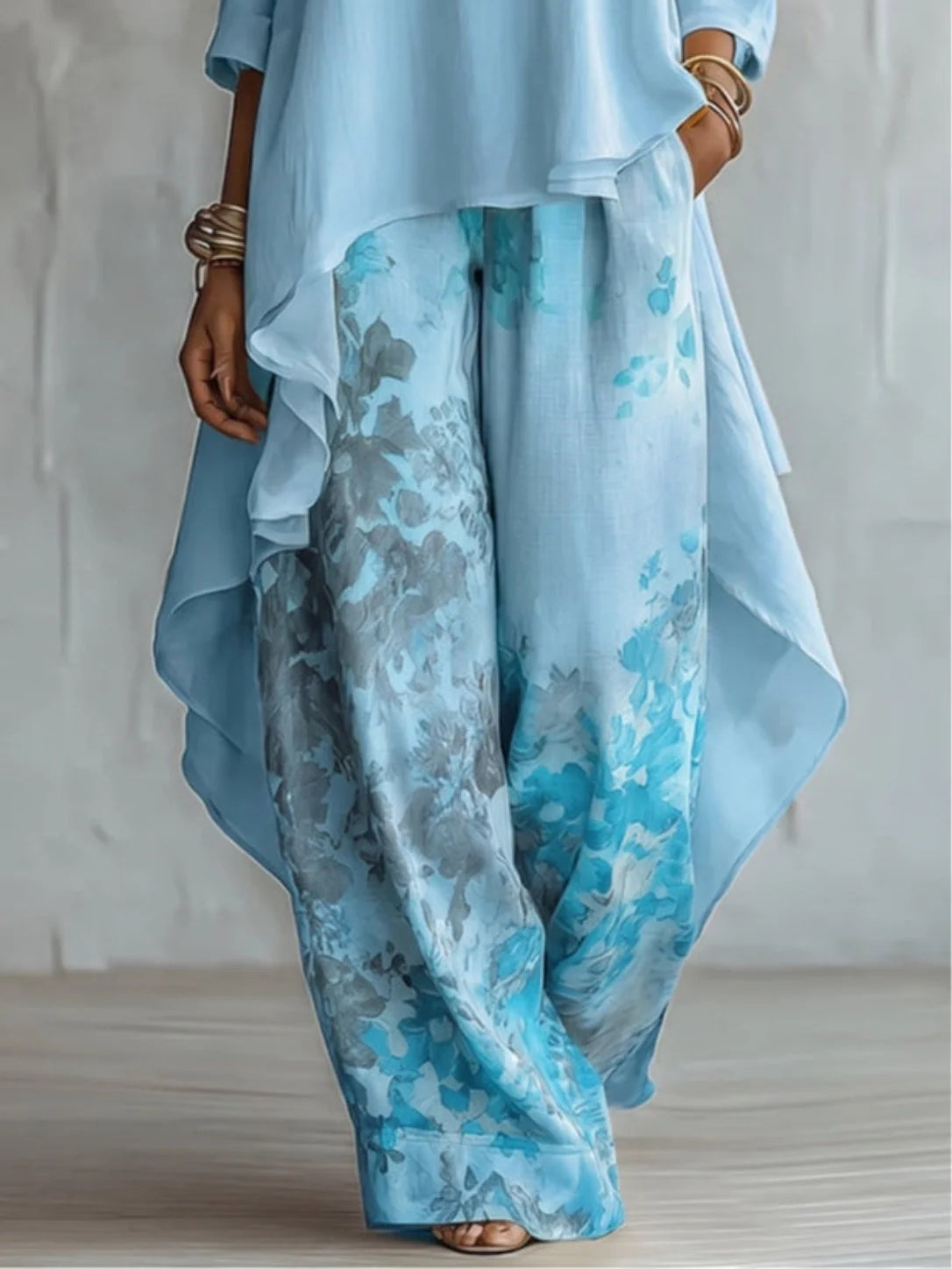 Ginevra | Ensemble fluide asymétrique fleuri