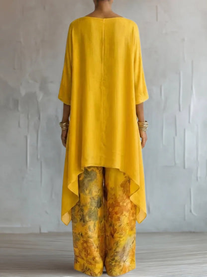 Ginevra | Ensemble fluide asymétrique fleuri