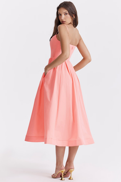 ESTELLE | Robe midi d’été élégante avec corset
