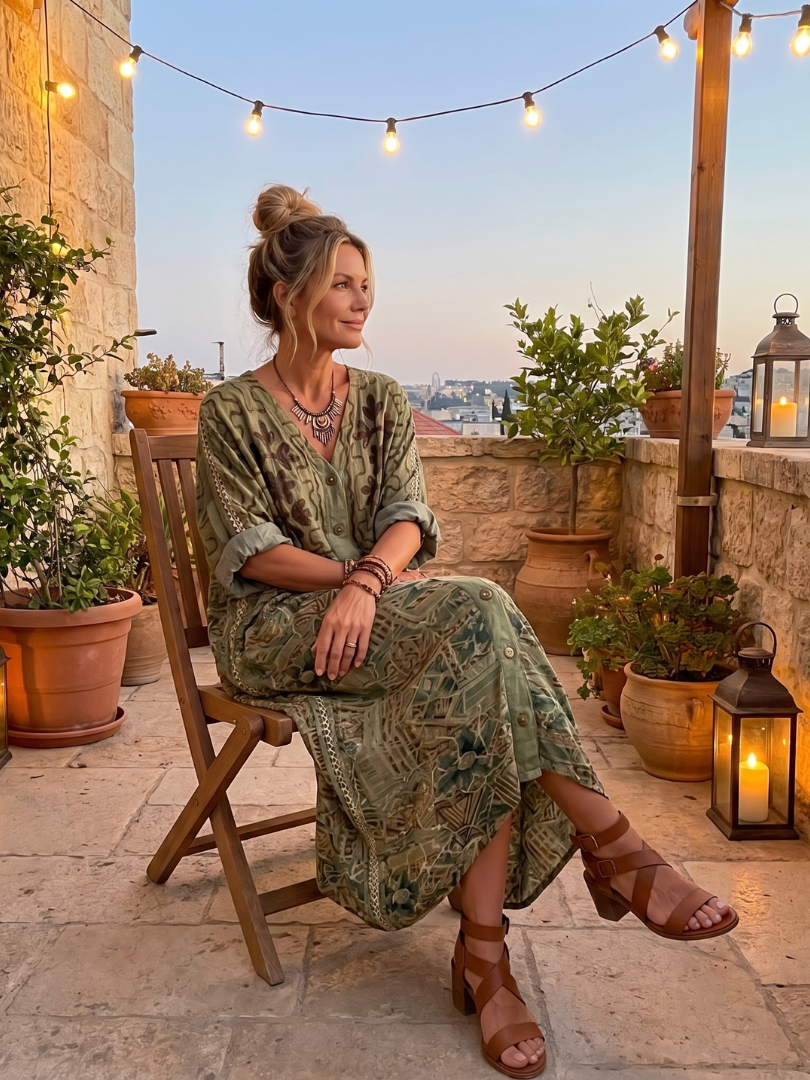 Aleta | Robe midi oversize boutonnée à poches