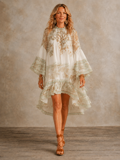 Isabella | Robe courte à ourlet volanté