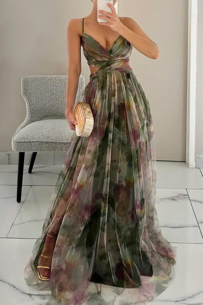 Giselle | Ravissante robe longue à imprimé floral