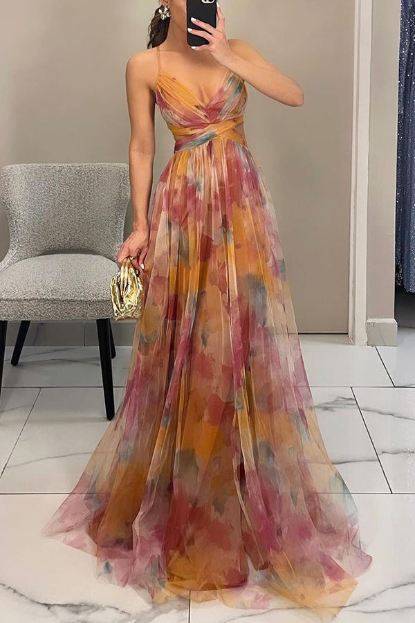 Giselle | Ravissante robe longue à imprimé floral