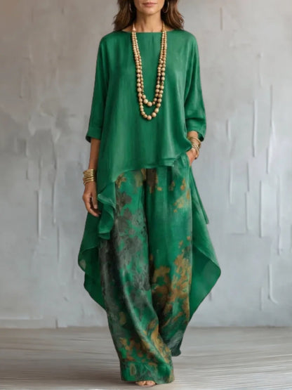Ginevra | Ensemble fluide asymétrique fleuri