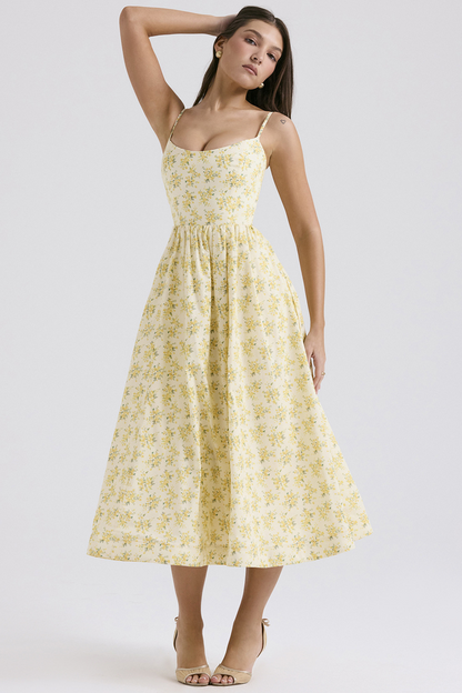ESTELLE | Robe midi d’été élégante avec corset
